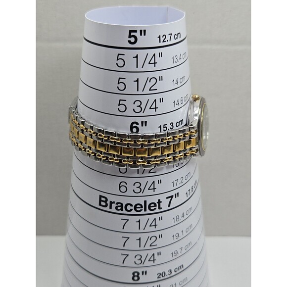 Vintage Pulsar by Seiko Womens Two Tone Date Quartz Bracelet Watch New Battery